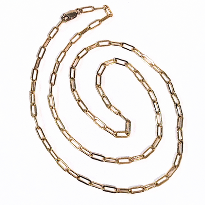 DJT-015- Paper Clip Necklace Gold Filled