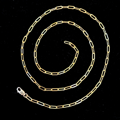 DJT-015- Paper Clip Necklace Gold Filled