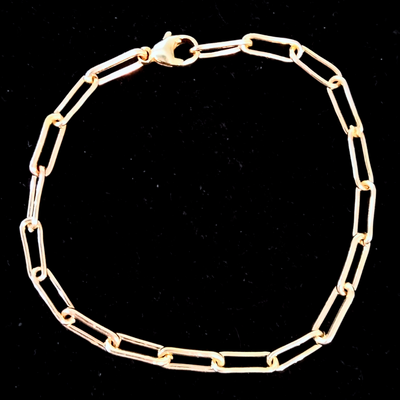 DJT-012- Gold Filled Paperclip Bracelet