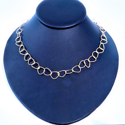 SPD-066- Triangle Link Chain 24K Gold Vermeil