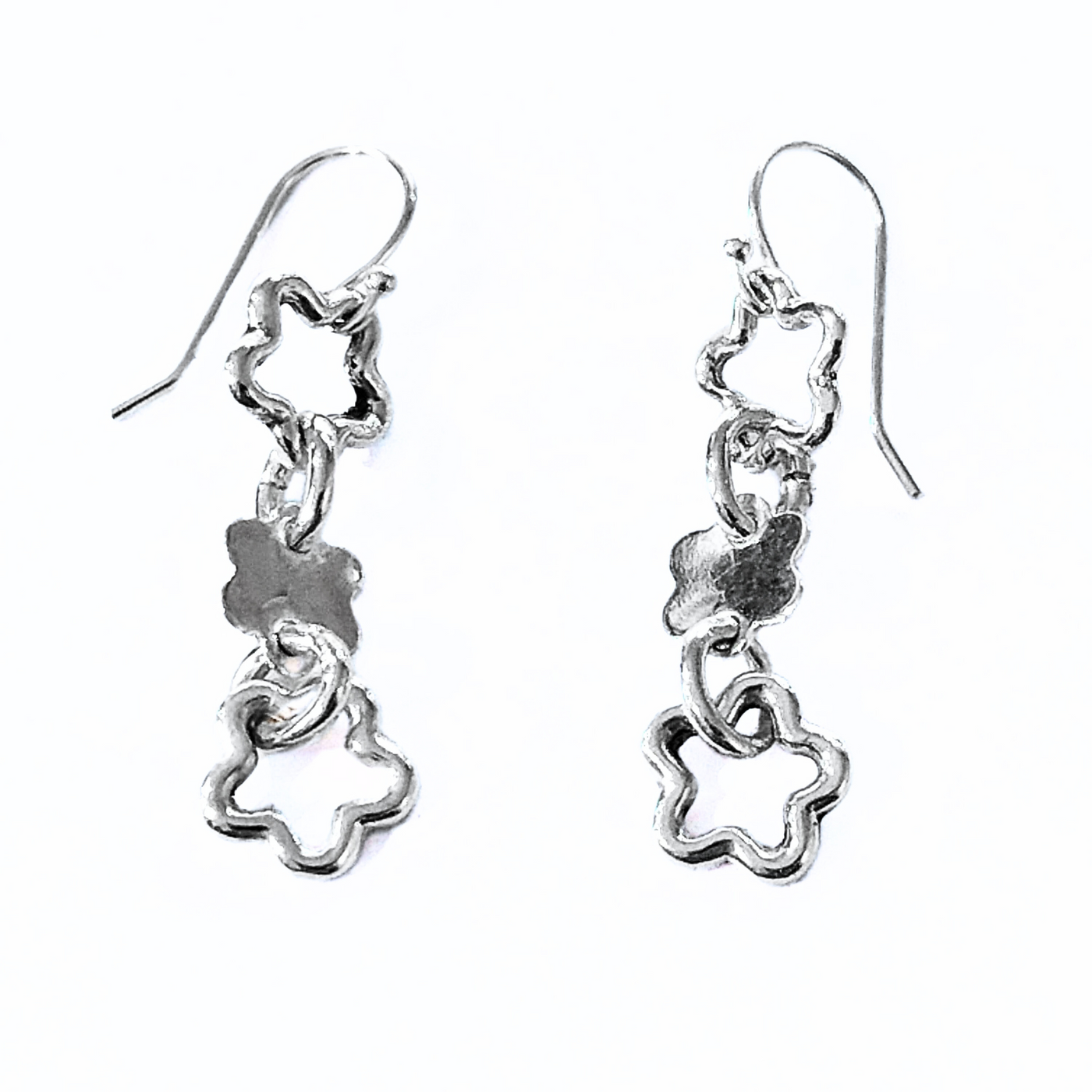 SM-331 Cascading Flowers Earring SS