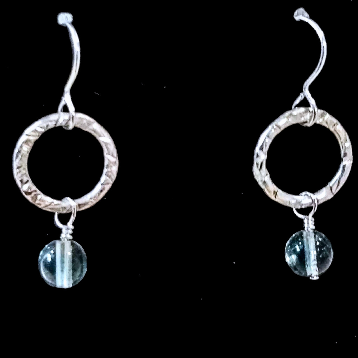 SA-038 Textured Ring w/Flourite Earrings