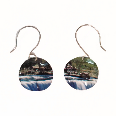 SPD-049 Niagara Falls Earrings (Round Domed)