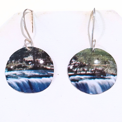 SPD-049 Niagara Falls Earrings (Round Domed)