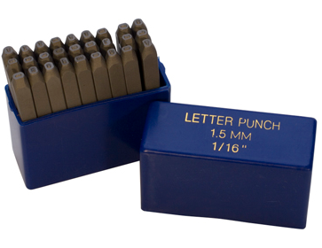 1/16" Punch Set-Letters (27 PC)