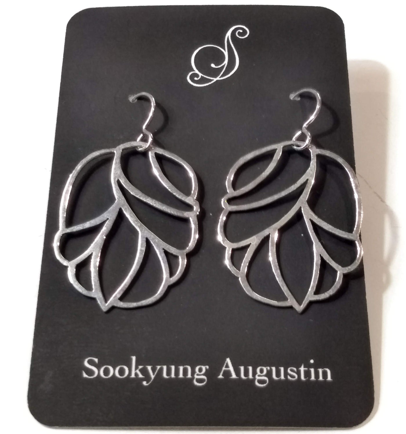 SA-033 Medium Organic "Bud" Cutout Earrings