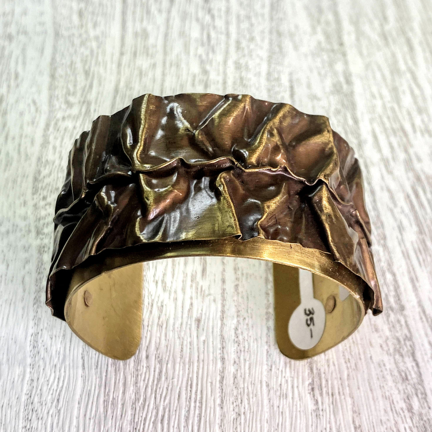 LEE-004 Brass Fold Formed Cuff Bracelet