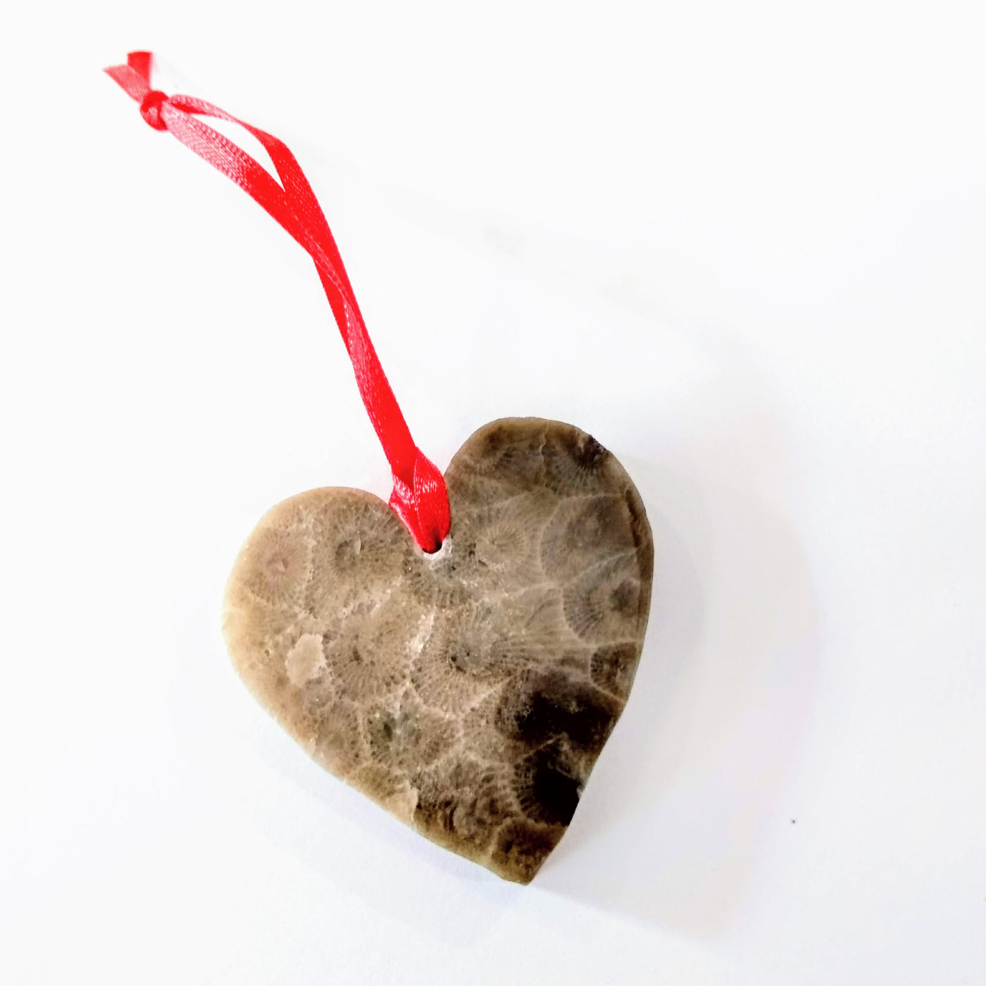 Petoskey Stone Heart Ornaments