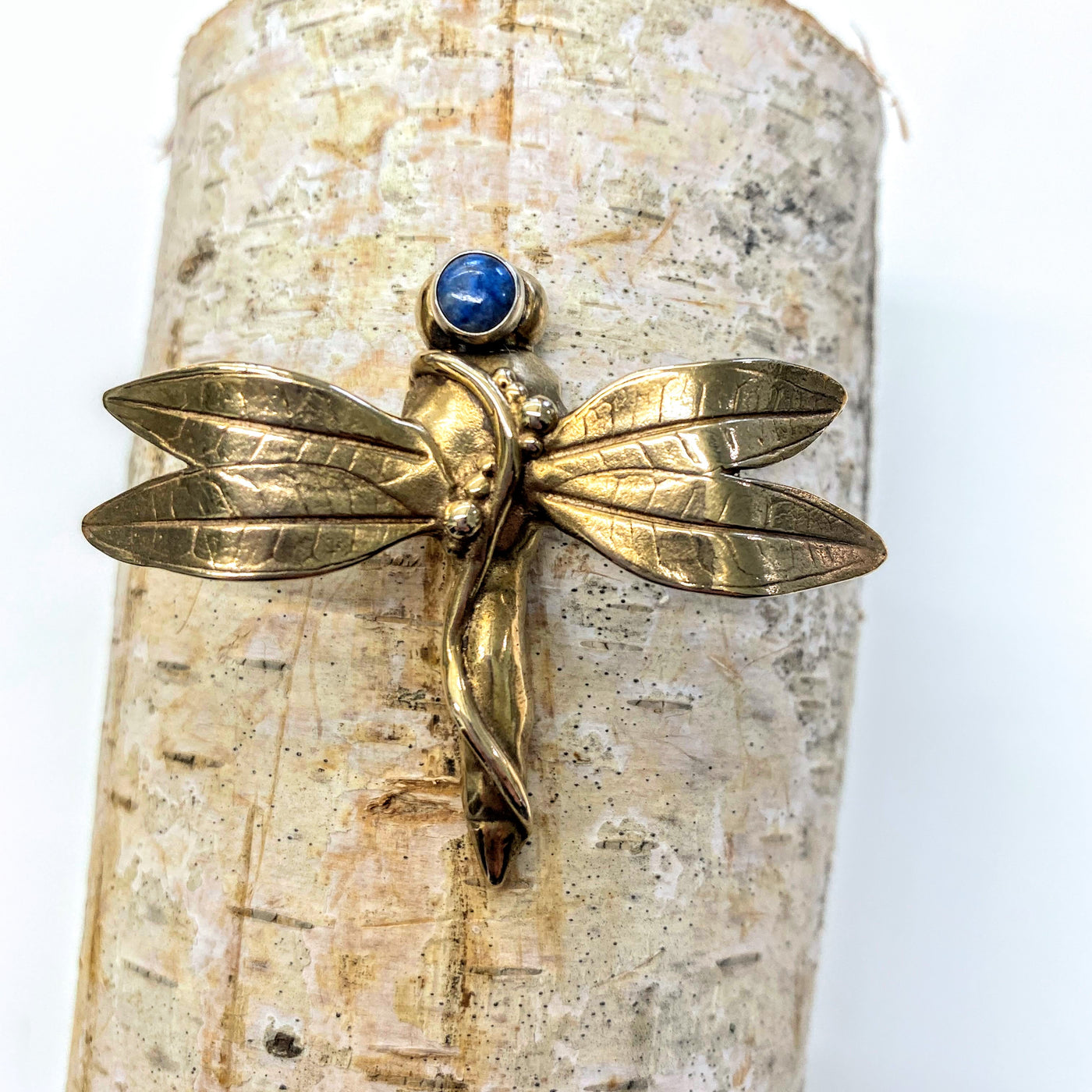 JSD-4001 Bronze Dragonfly With Denim Lapis