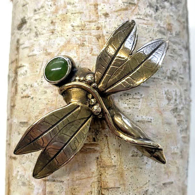 JSD-4000 Bronze Dragonfly with Jade
