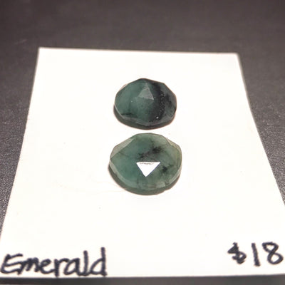 EMR-1000 Emerald Rose Cut Pair