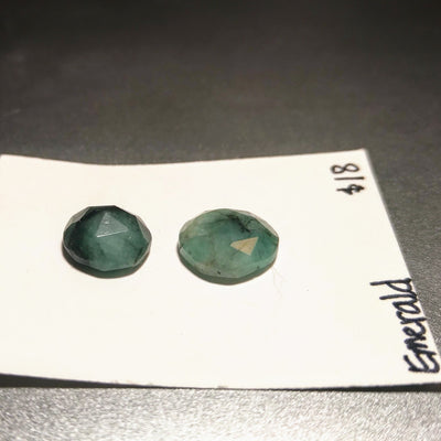 EMR-1000 Emerald Rose Cut Pair