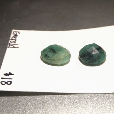 EMR-1000 Emerald Rose Cut Pair