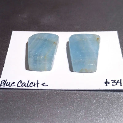 BLC-1002 Blue Calcite Cab Pair