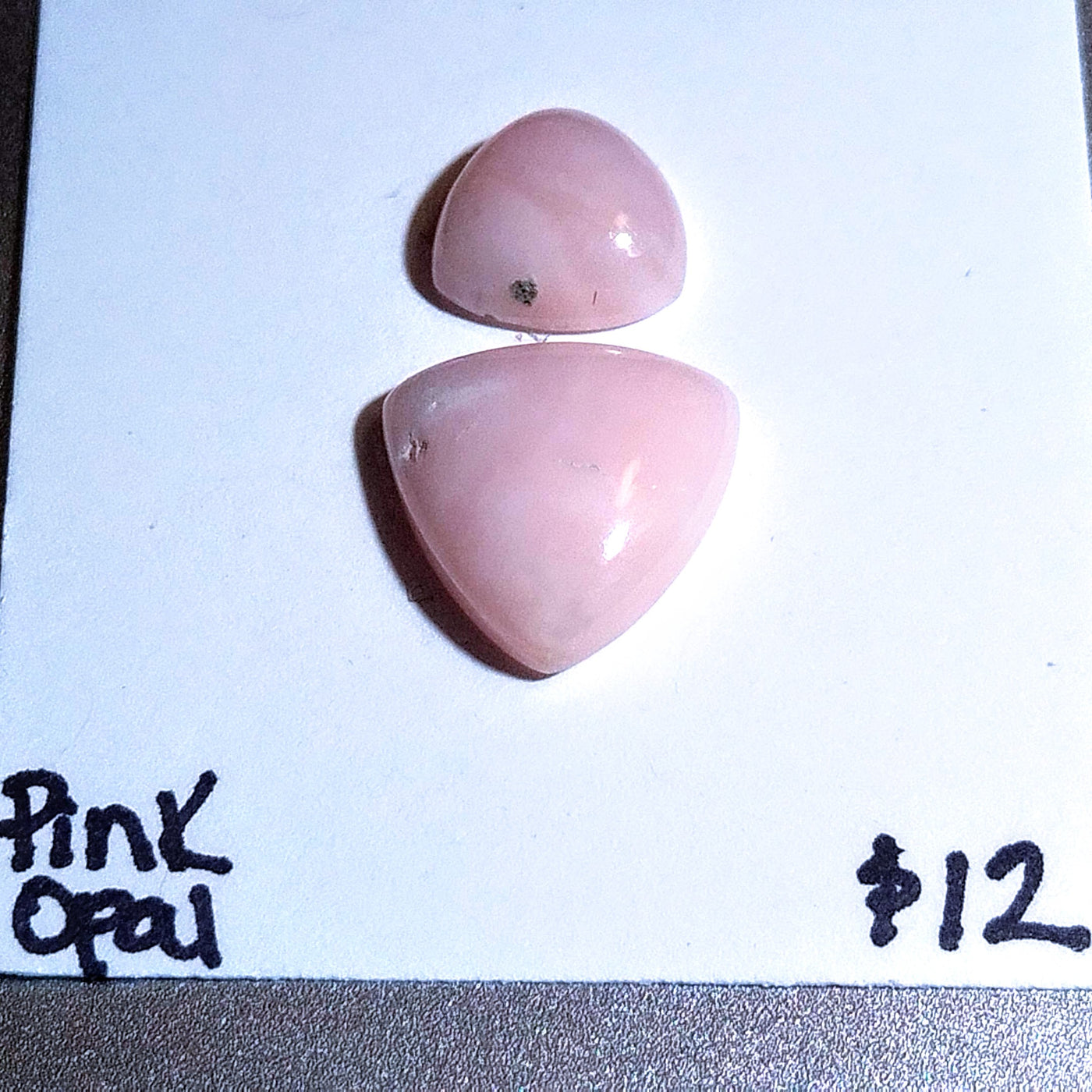 PIO-1001 Pink Opal Cabochon Pair