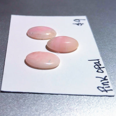 PIO-1002 Pink Opal Cabochon Trio