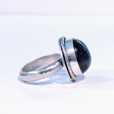 JEM-058 Round Labradorite Ring Size 6