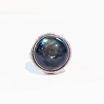 JEM-058 Round Labradorite Ring Size 6
