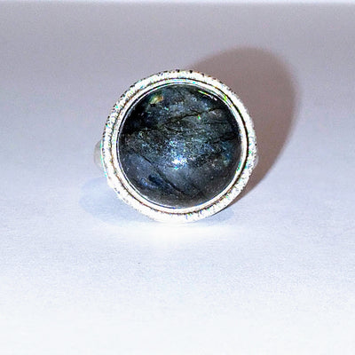 JEM-058 Round Labradorite Ring Size 6