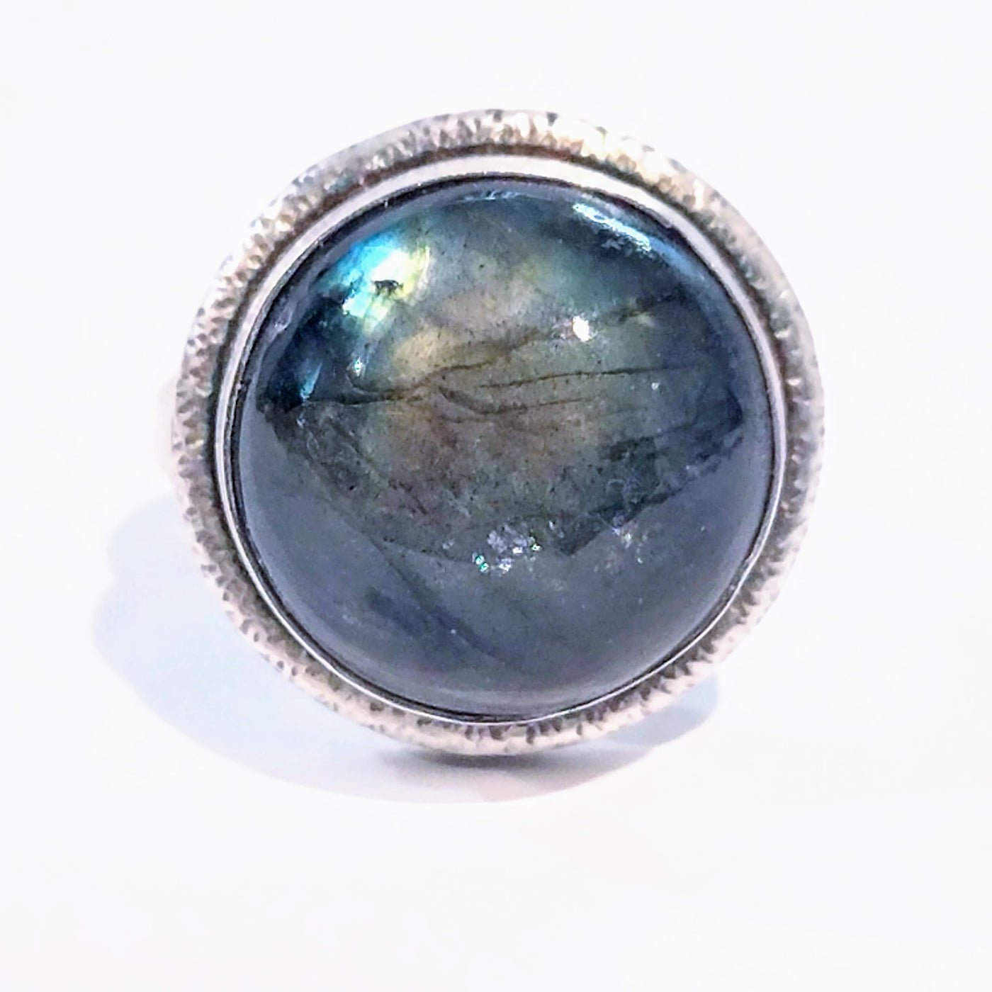 JEM-058 Round Labradorite Ring Size 6