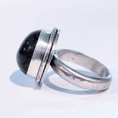 JEM-058 Round Labradorite Ring Size 6
