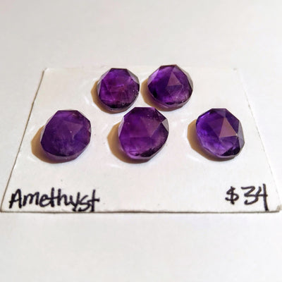 AME-1001 Amethyst Rose Cut Grouping