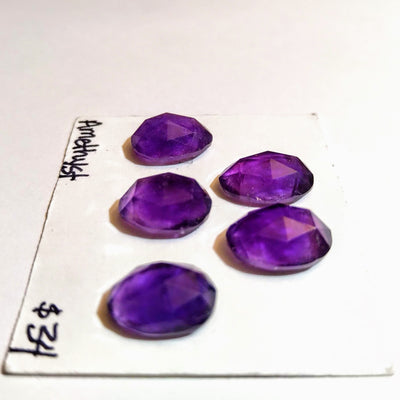 AME-1001 Amethyst Rose Cut Grouping