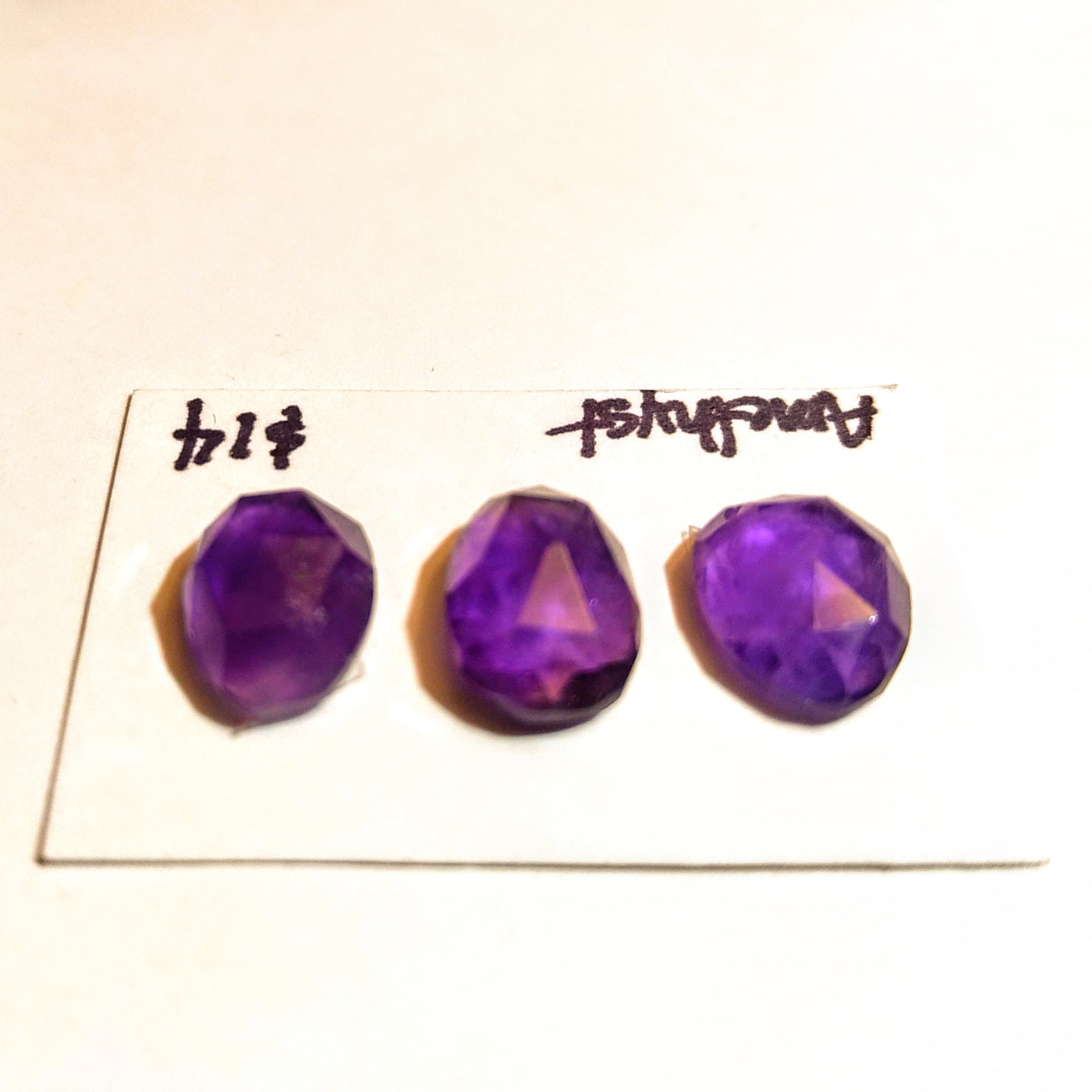 AME-1000 Amethyst Rose Cut Trio