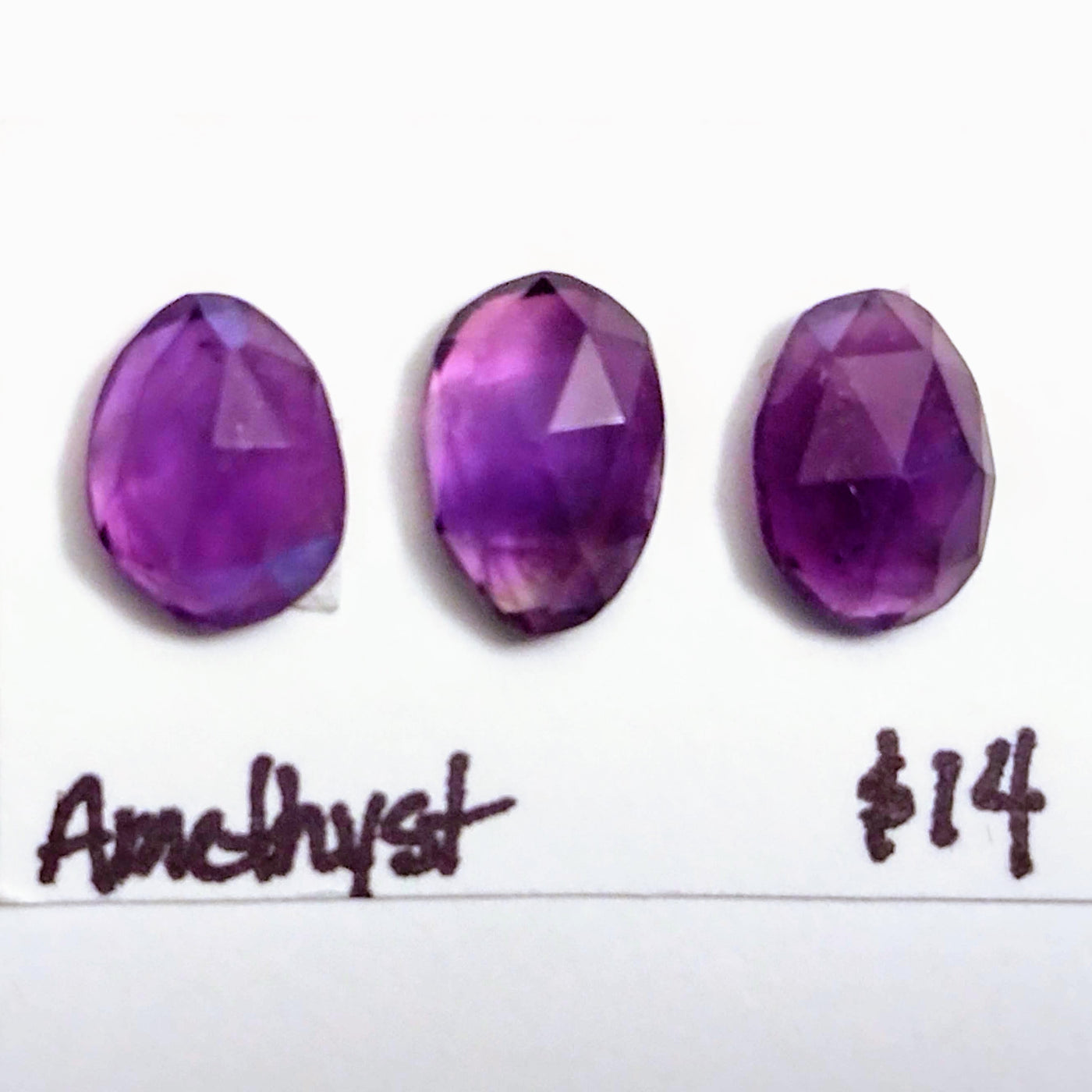 AME-1000 Amethyst Rose Cut Trio