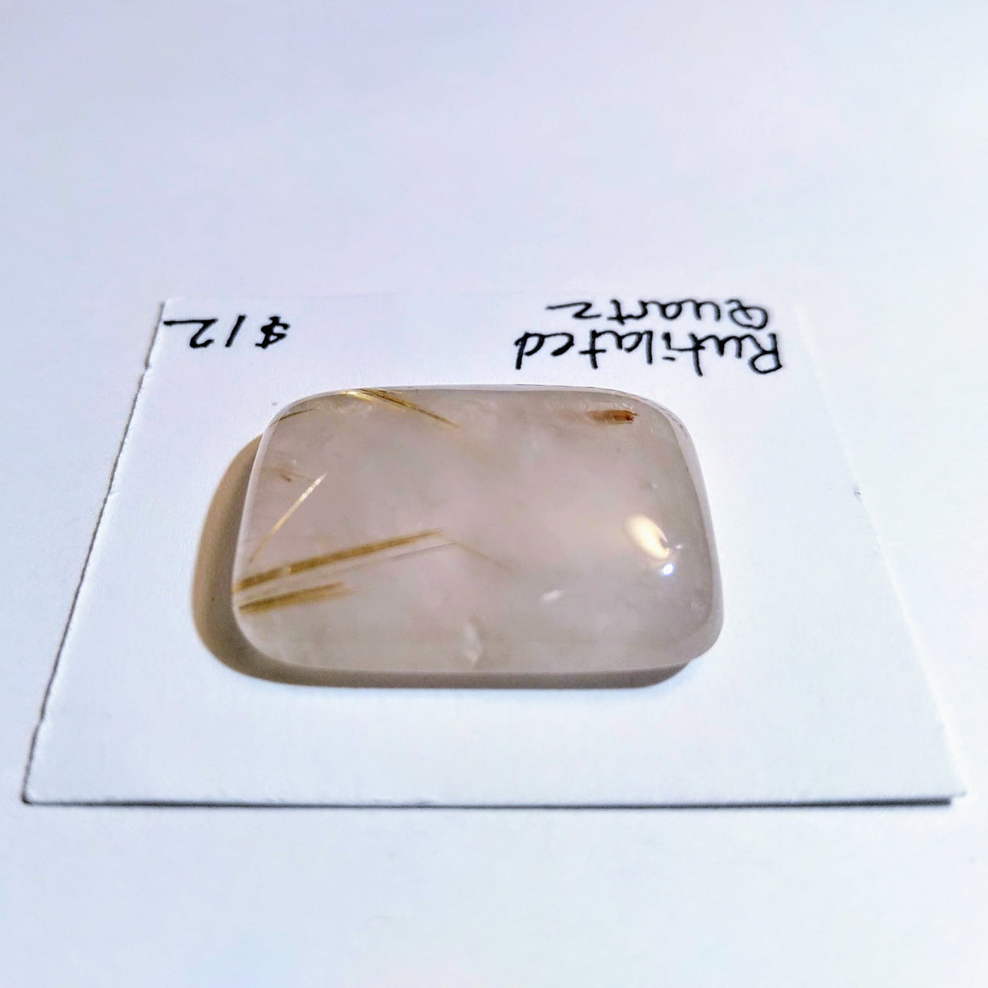 RUQ-1001 Rutilated Quartz Cabochon