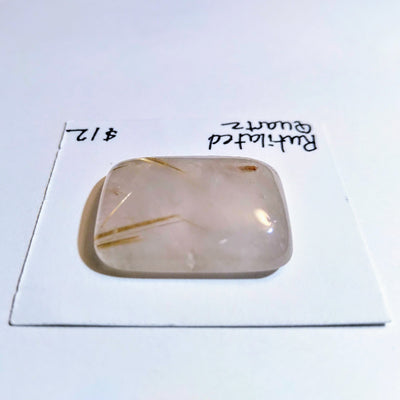 RUQ-1001 Rutilated Quartz Cabochon