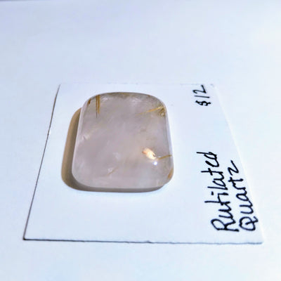 RUQ-1001 Rutilated Quartz Cabochon