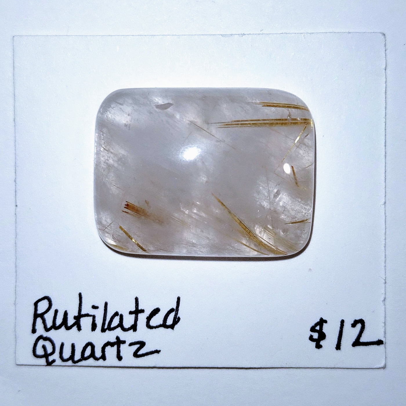 RUQ-1001 Rutilated Quartz Cabochon