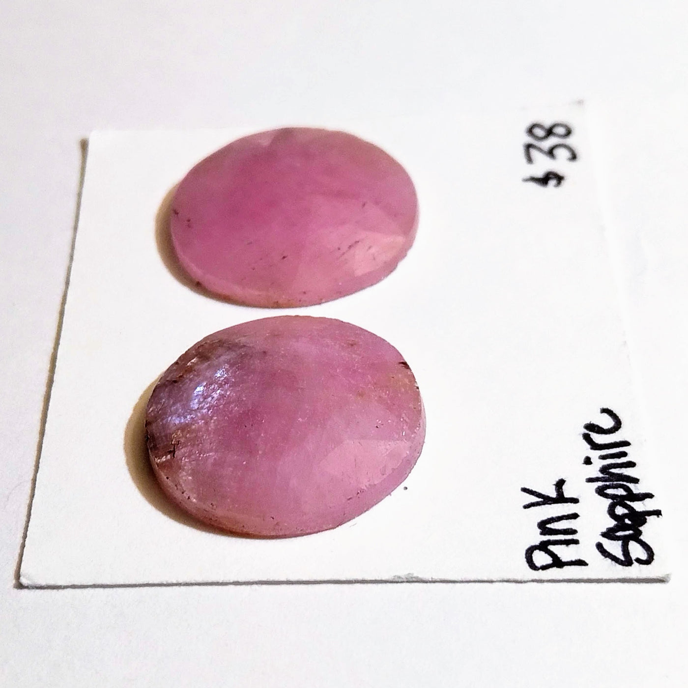 SAP-1000 Pink Sapphire Rose Cut Pair