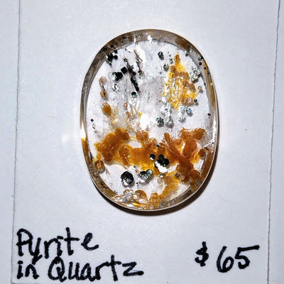 PIQ-1000 Pyrite in Quartz Cabochon