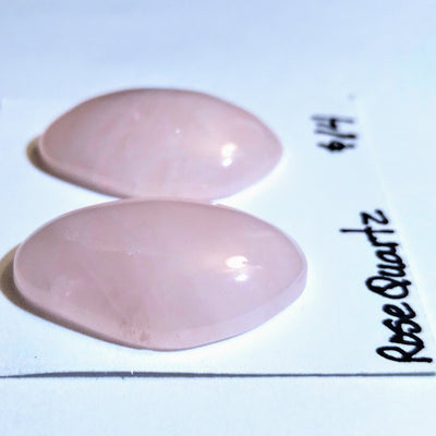 ROQ-1001 Rose Quartz Cab Pair