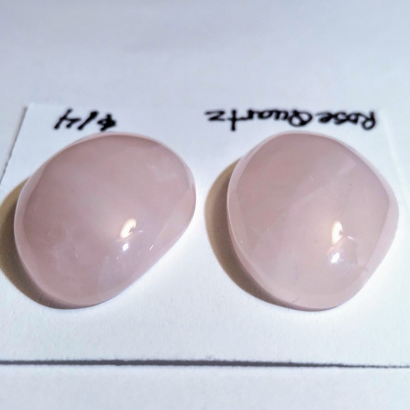 ROQ-1001 Rose Quartz Cab Pair