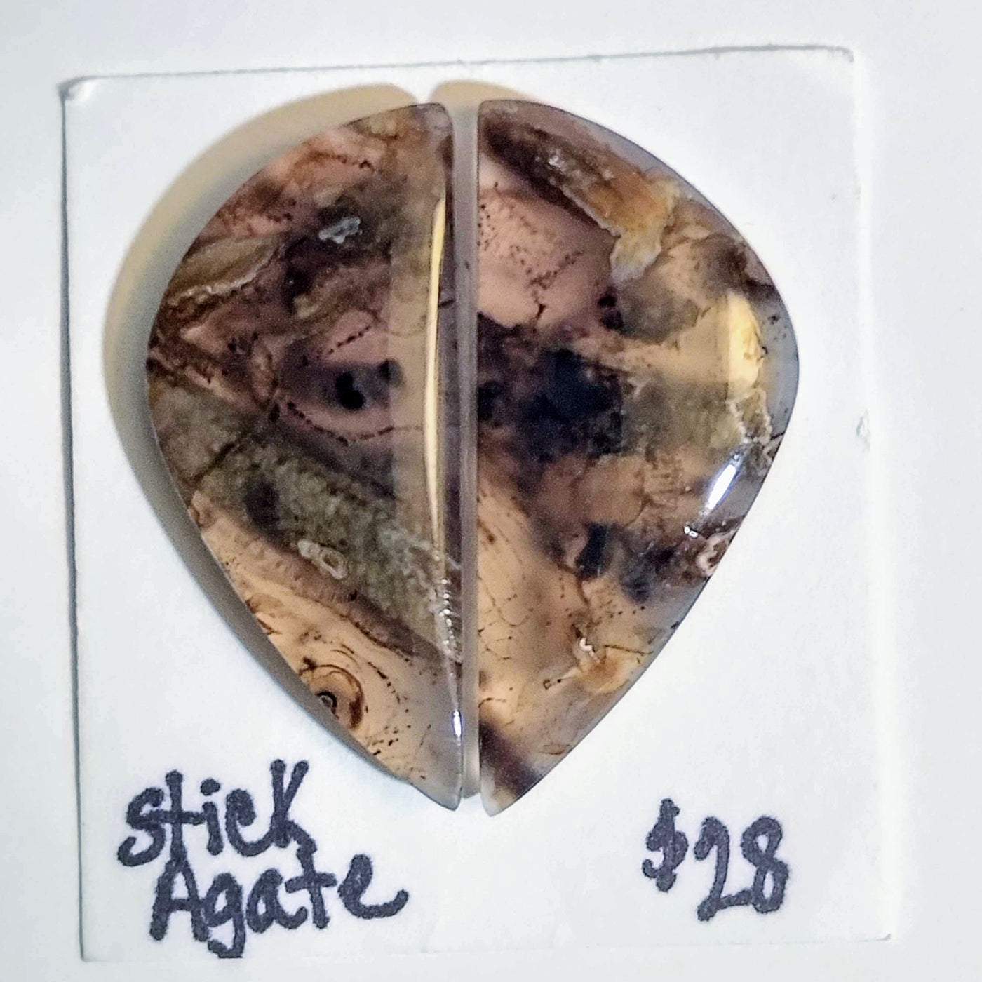 STA-1002 Stick Agate Cab Pair