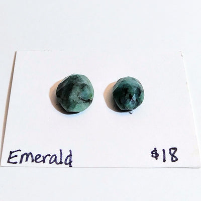 EMR-1001 Emerald Rose Cut Pair