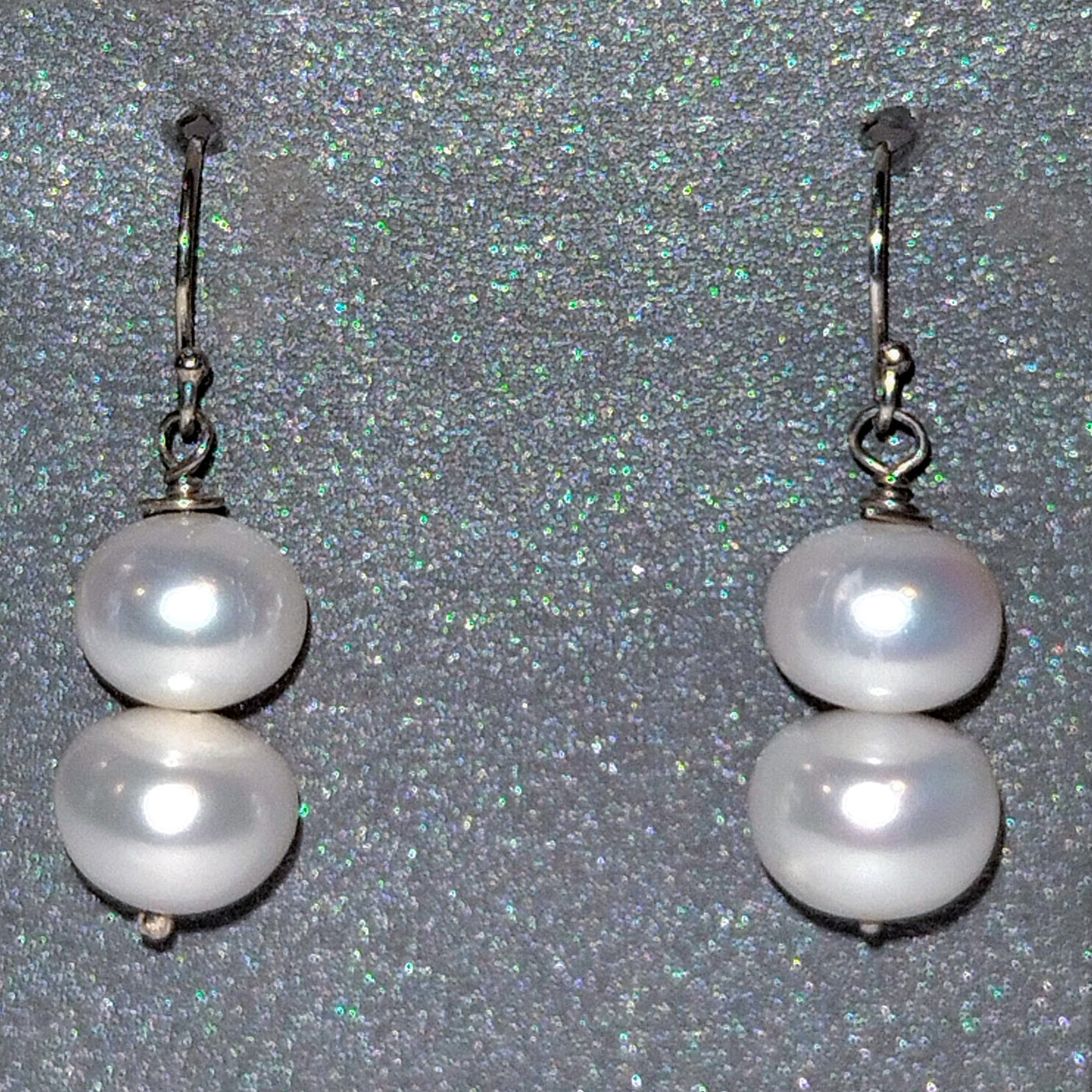 VC-041 SS Double FW Pearl Earrings