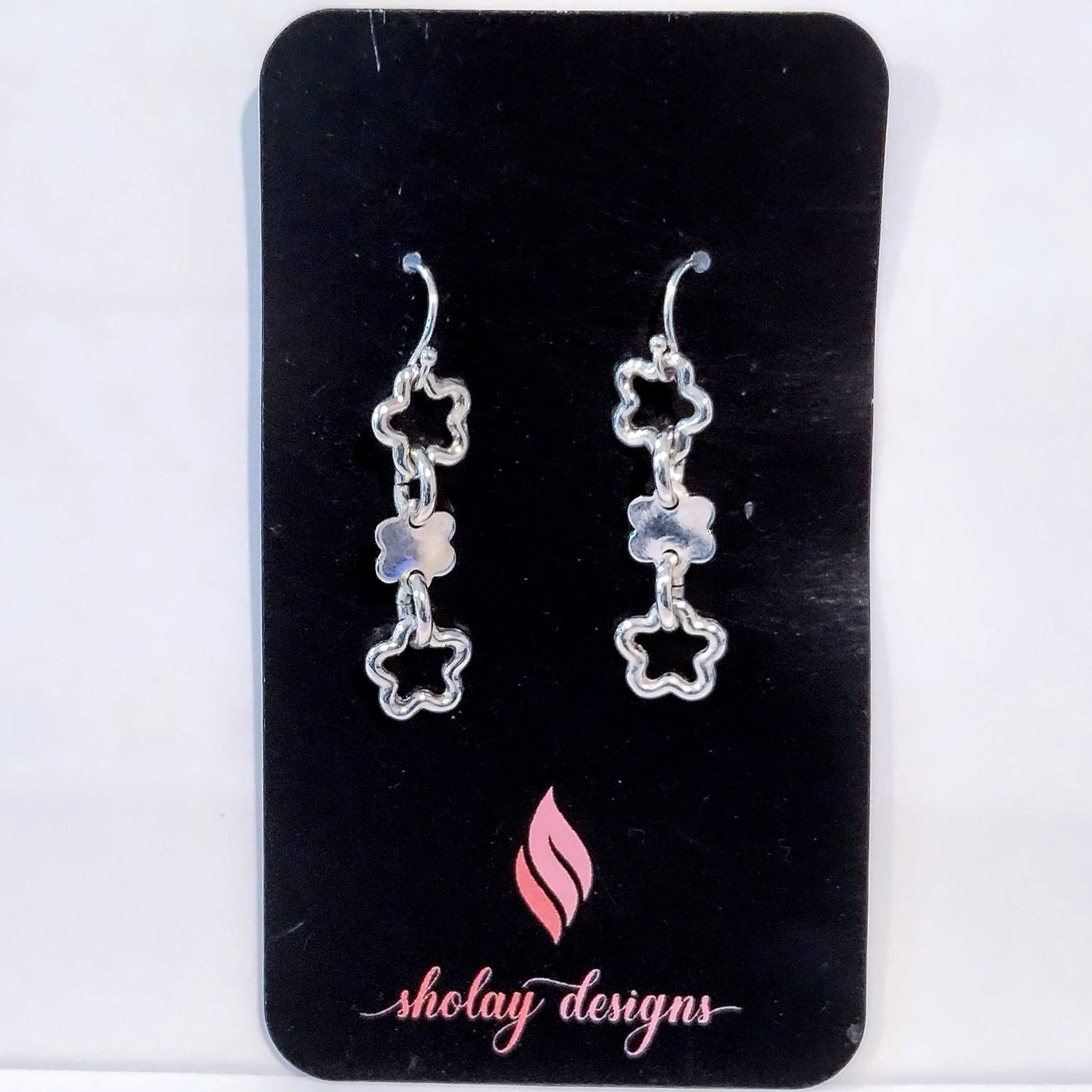 SM-331 Cascading Flowers Earring SS