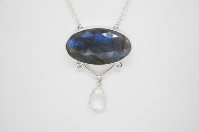 JSD-Labradorite and Moonstone Necklace