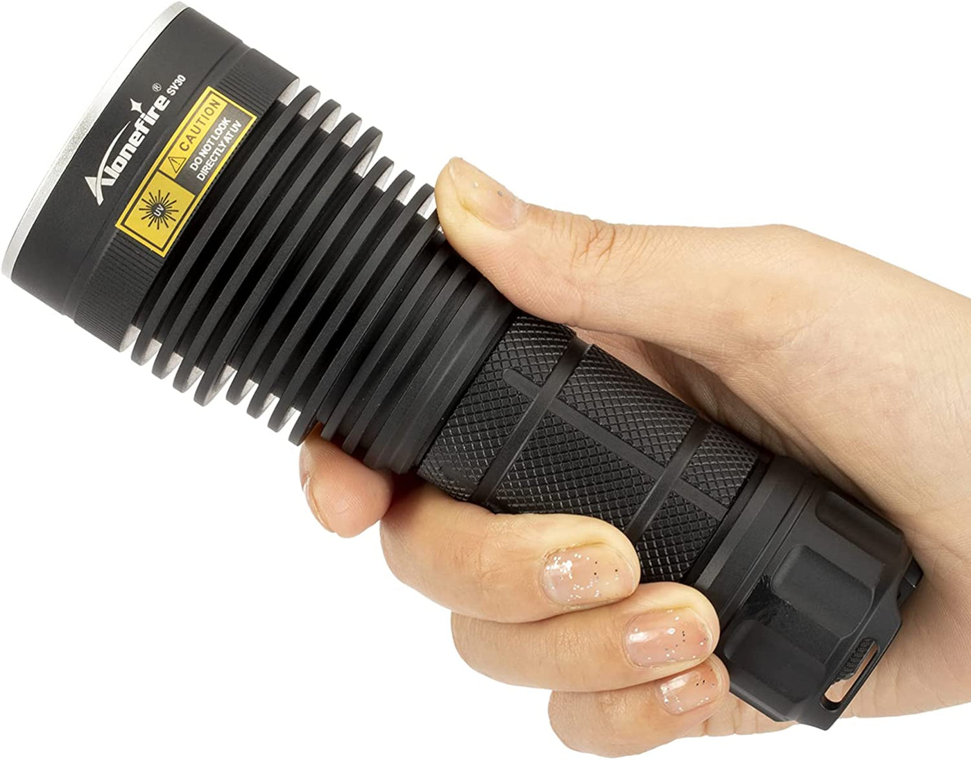 Professional UV Flashlight with rechargeable battery.