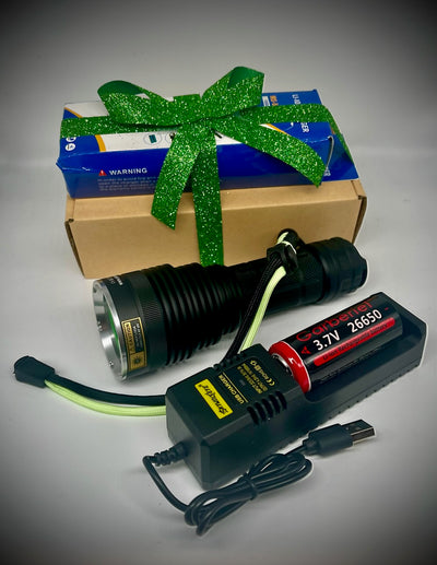 Professional UV Flashlight with rechargeable battery.